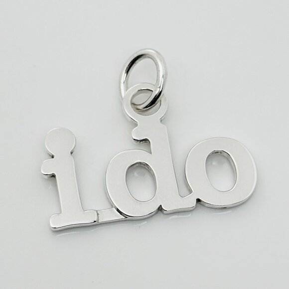 Tiffany I DO Marriage Proposal Tag Charm or Pendant in Sterling Silver Key Ring - Picture 1 of 6